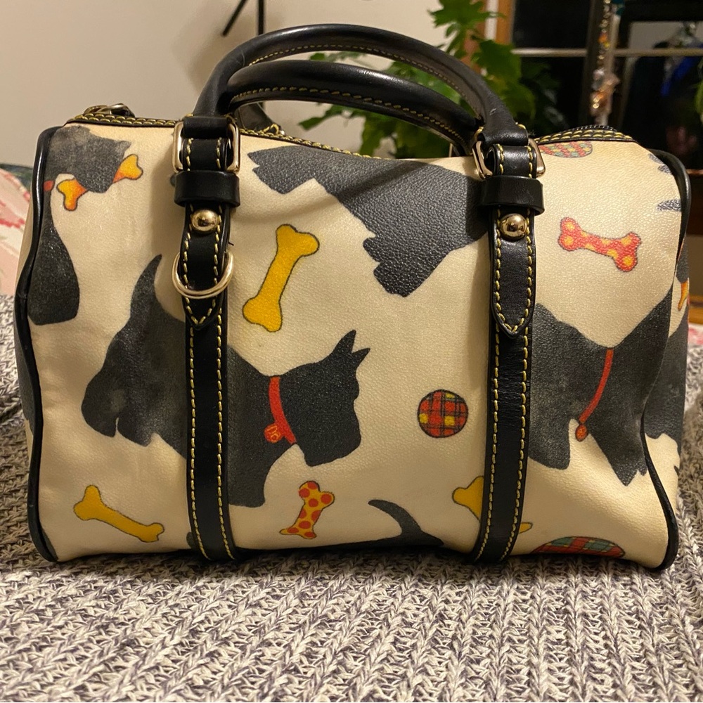 Vintage Dooney and Bourke Scottie Bag- Black and Yellow